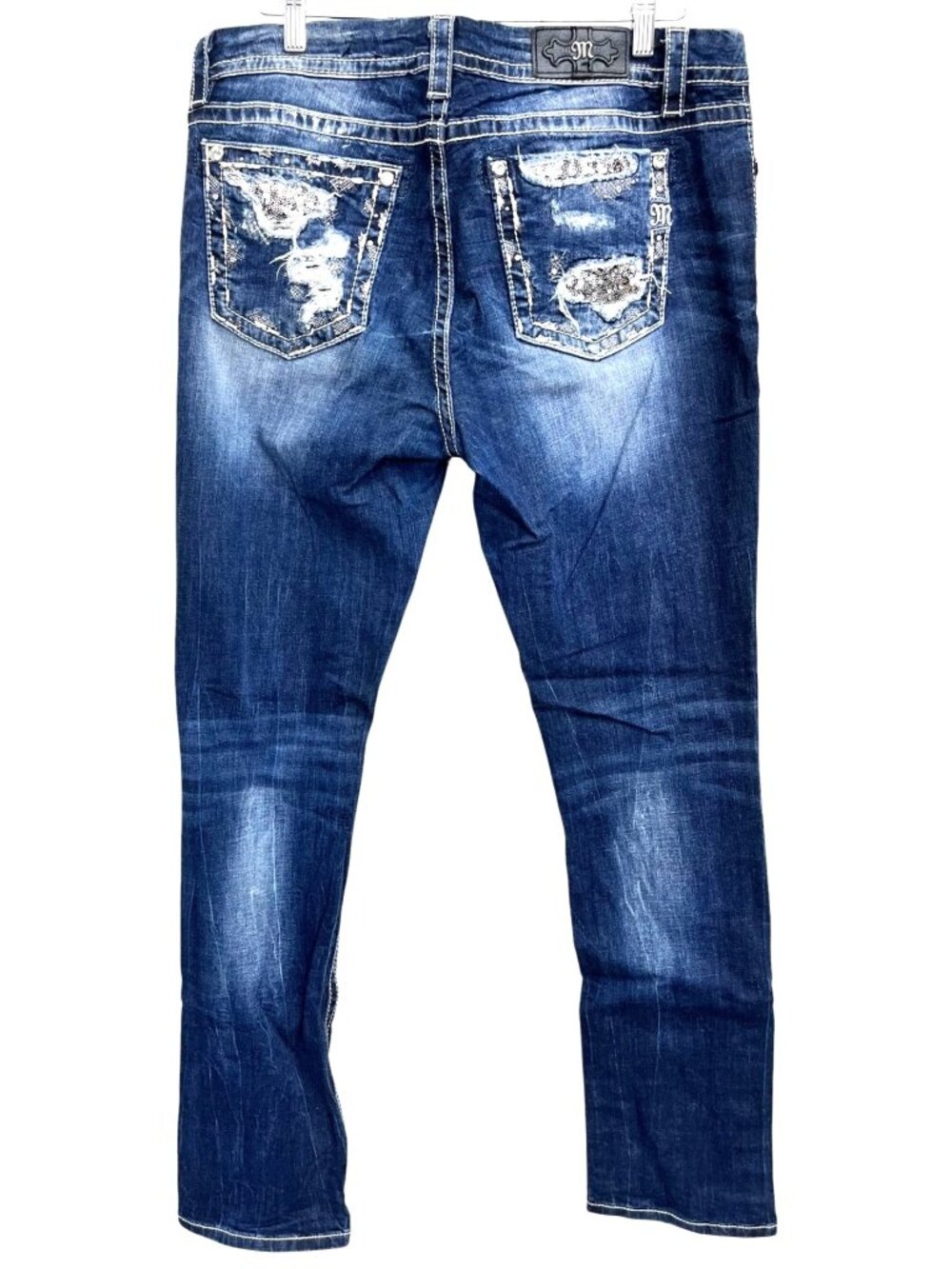 Miss Me Mid-Rise Easy Straight Blue Jeans Size 32